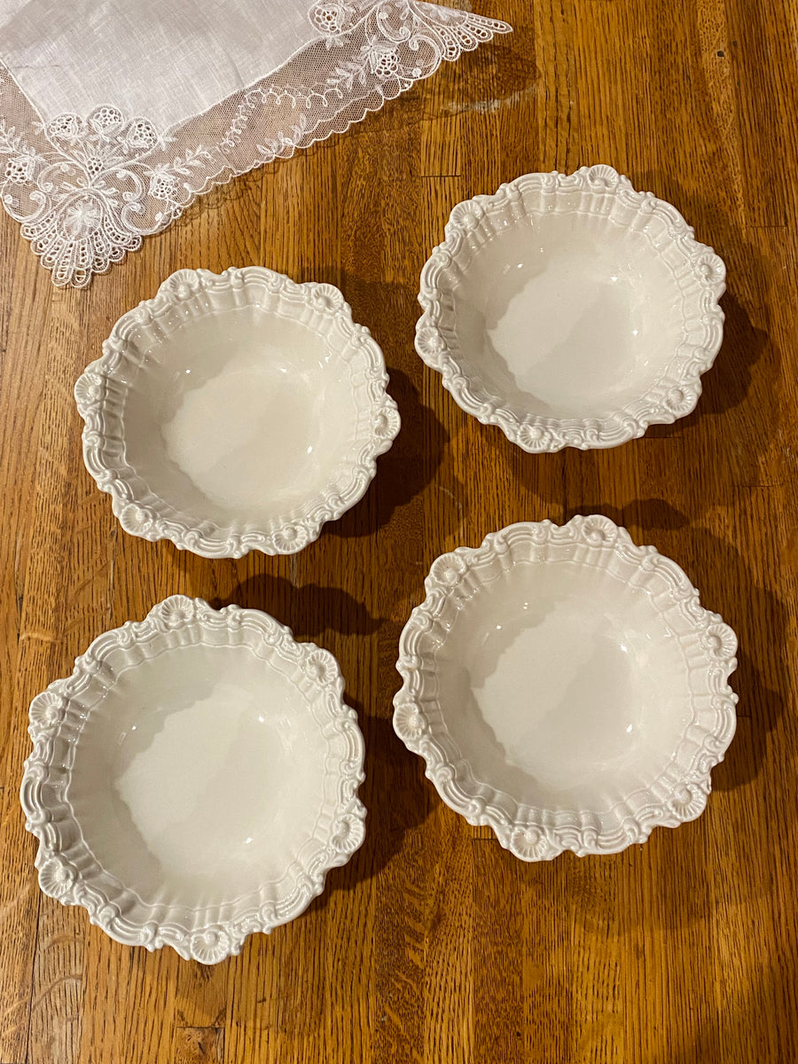 italian cream shell bowls