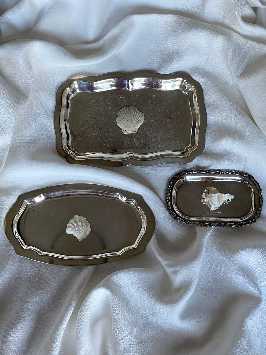 vintage silver trays
