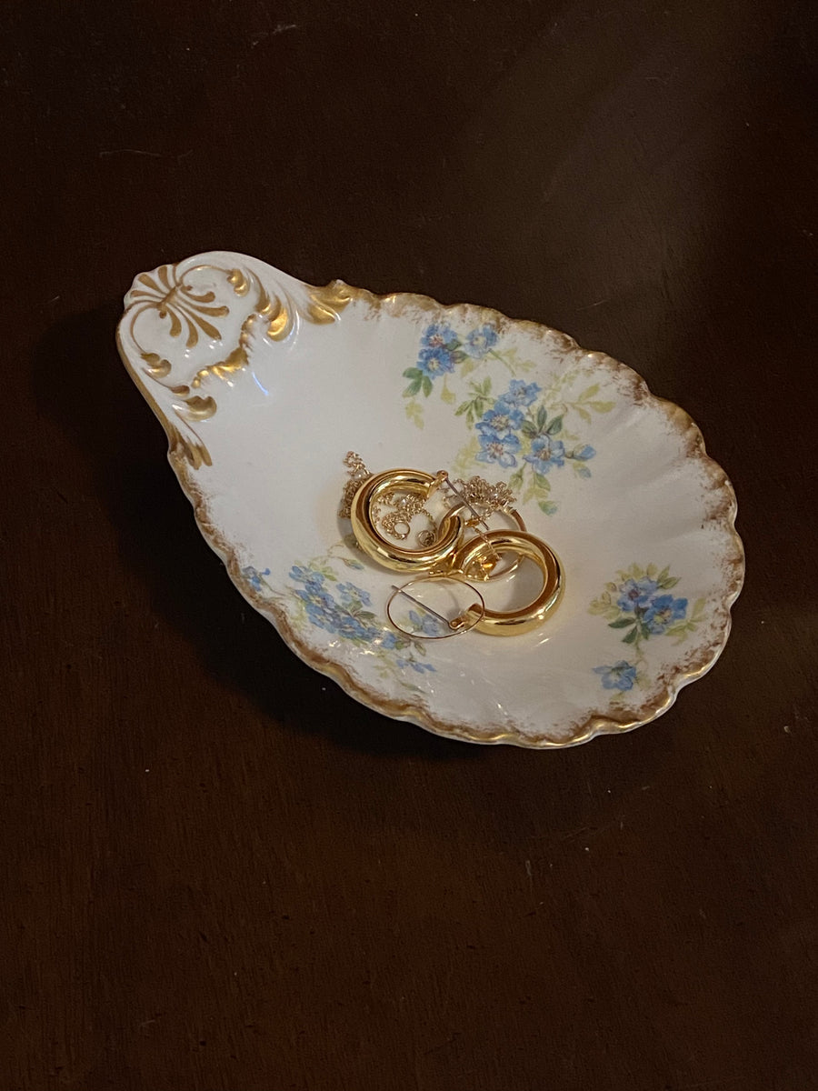 limoges porcelain floral dish