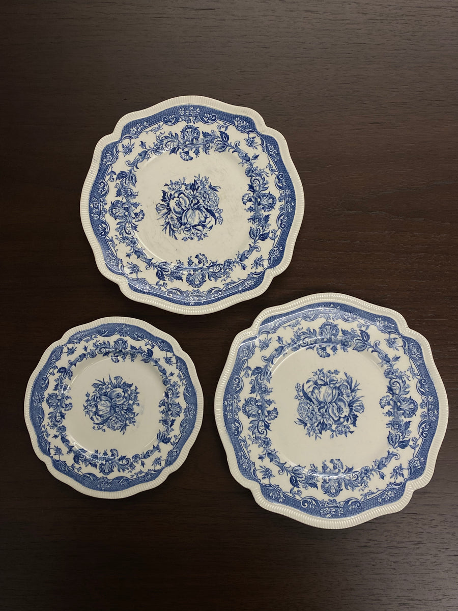english floral plates