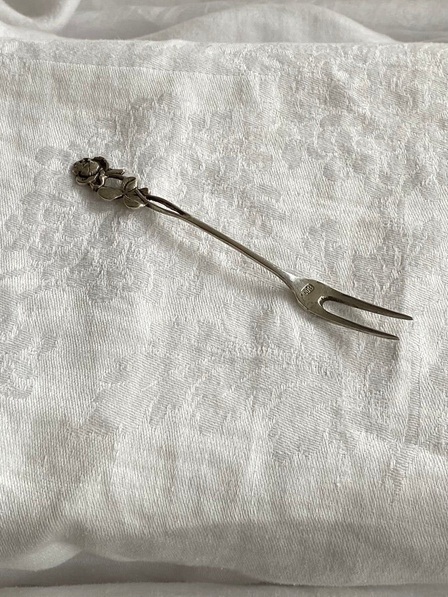 delicate floral olive fork