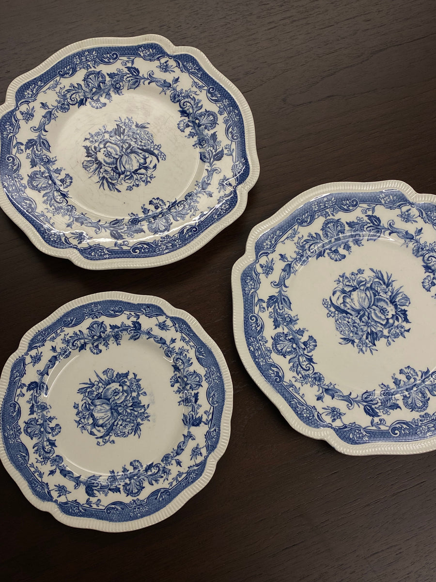 english floral plates