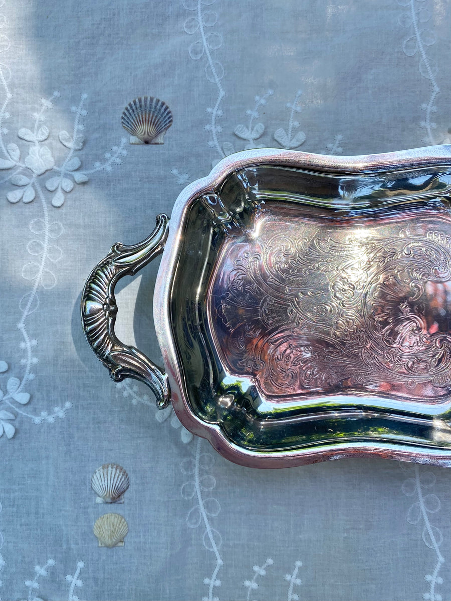 silver butler's serving tray