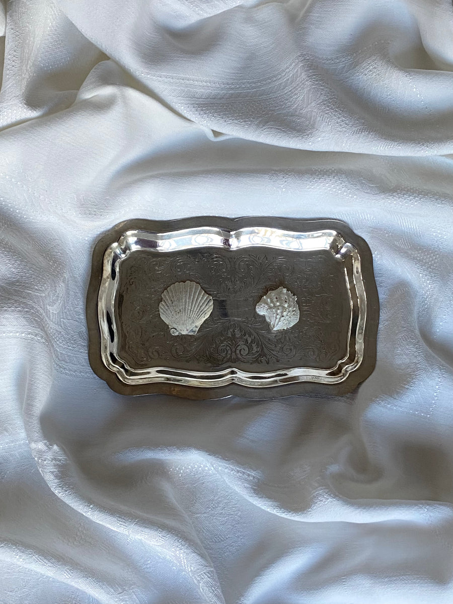 vintage silver trays