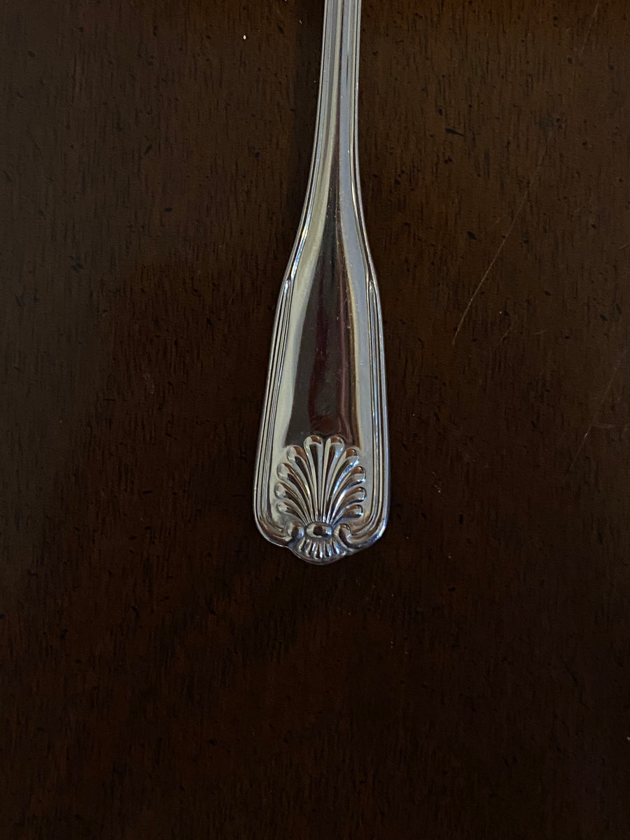 silver scalloped spoon