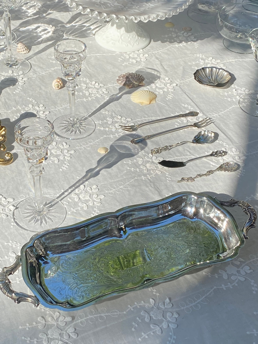 silver butler's serving tray