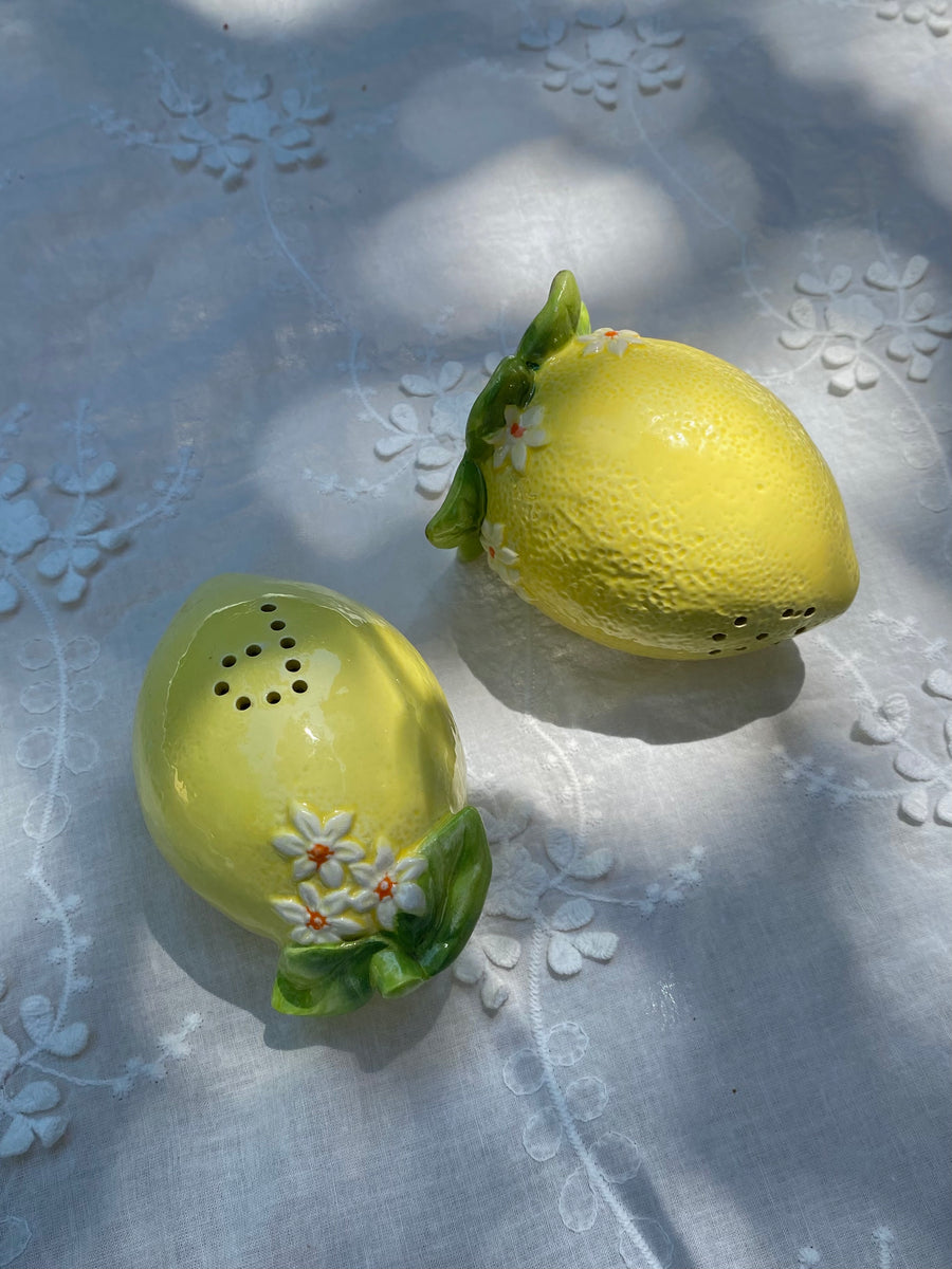 lemon salt + pepper shakers