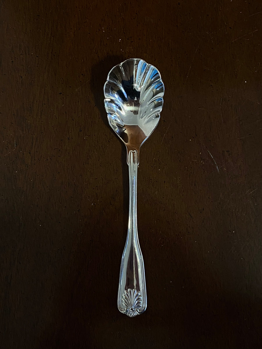 silver scalloped spoon