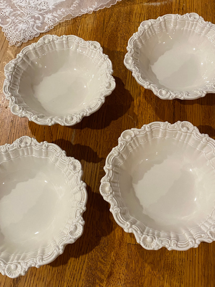 italian cream shell bowls