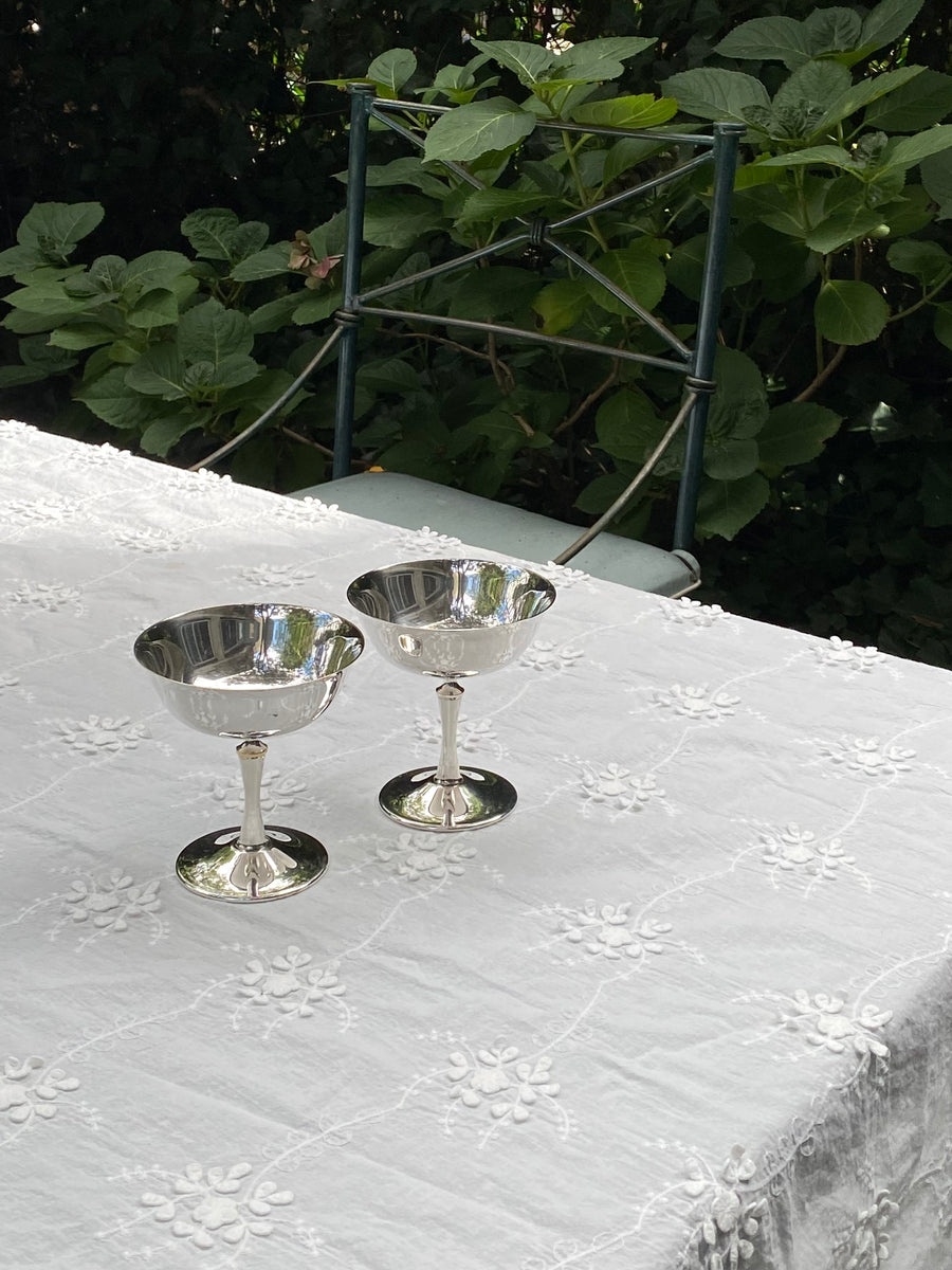 pair of italian silver cups