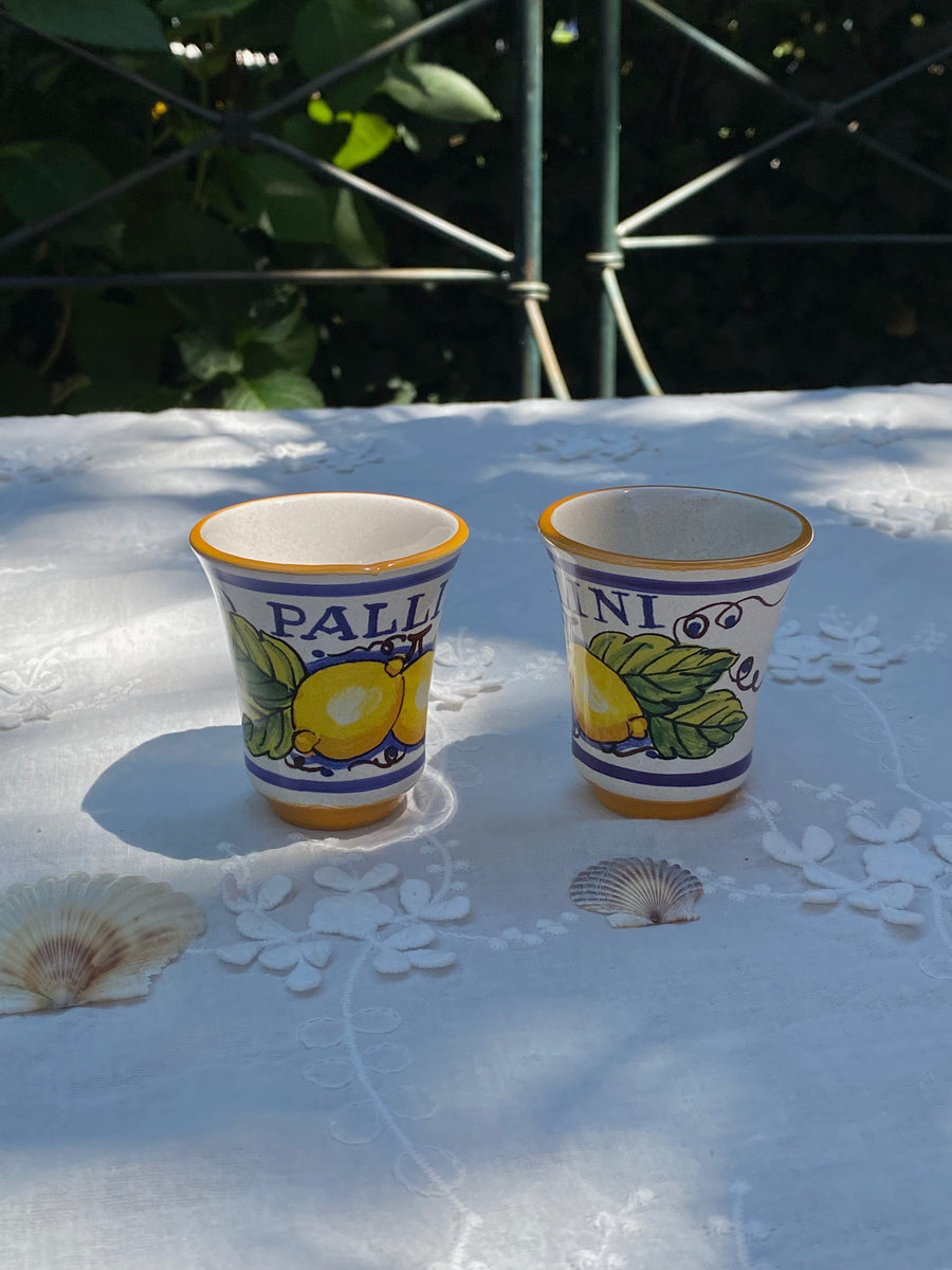 italian limoncello cups